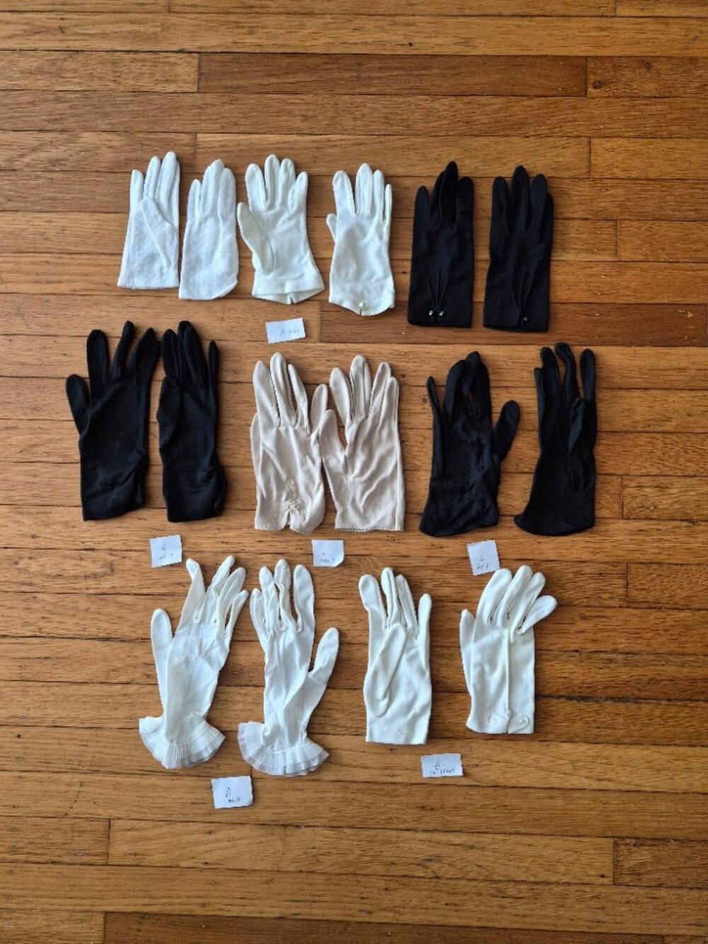 8 Vintage Dress Gloves--Adult and Kids